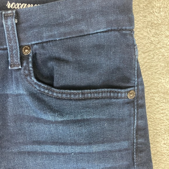 7 For All Mankind Roxanne Ankle Jeans Womens Size 28 Dark Wash Straight Leg - Picture 4 of 16